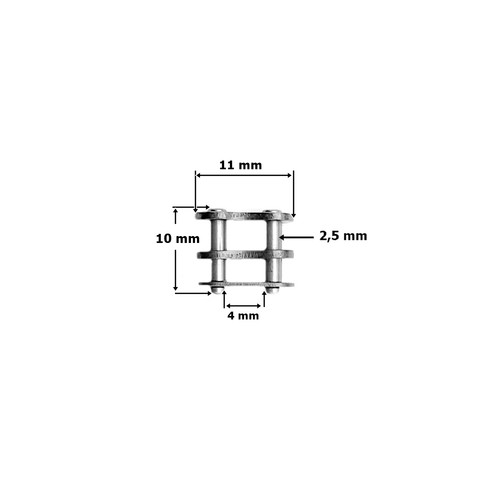 Kettenschloss mini quad - h,